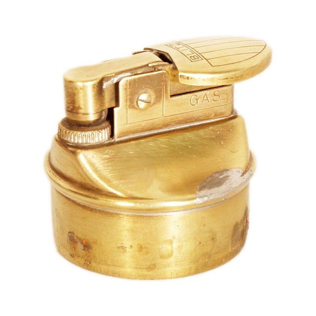 Ashtray with Ceramic and Brass Lighter by Paolo Traversi, 1970s, Set of 2 For Sale - Image 4 of 7