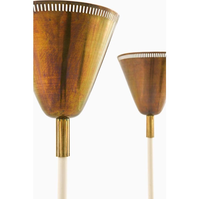 Floor Lamps in Brass and Lacquered Metal, 1950s, Set of 2 For Sale - Image 4 of 10