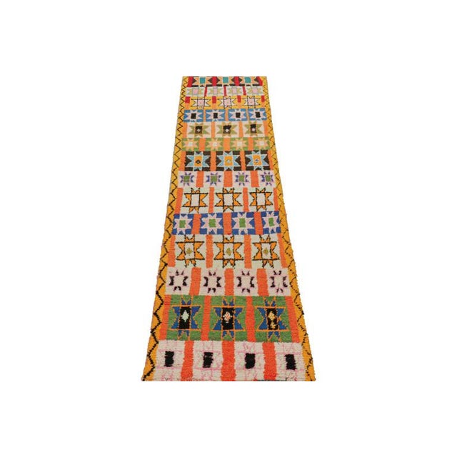 Traditional Vintage Moroccan Runner With Polychromatic Geometric Patterns, From Rug & Kilim For Sale - Image 3 of 7