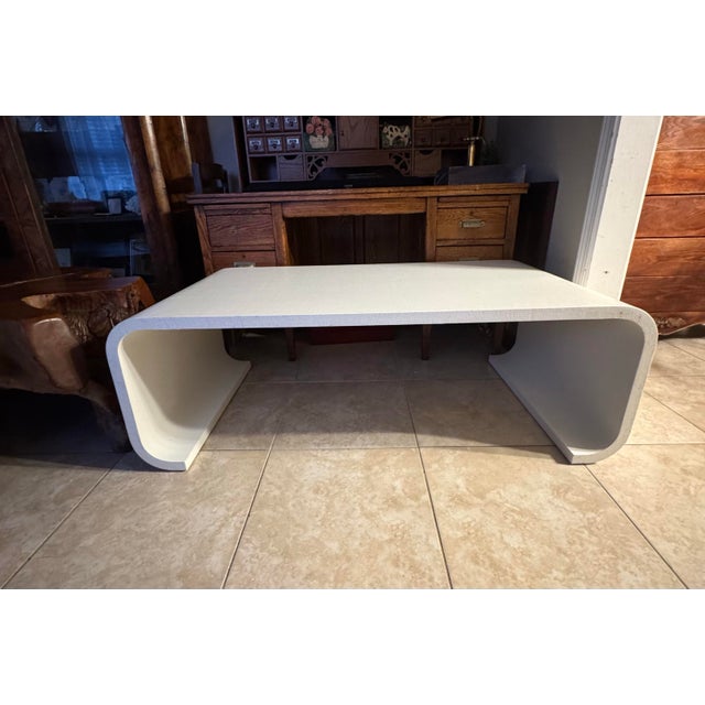 Serenity Hooker Furniture coffee table. Rounded rectangular shape coffee table. Contemporary look. Very heavy and sturdy...