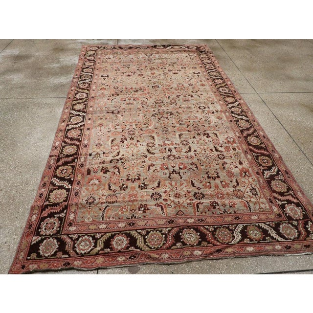 Taupe Galerie Shabab Collection Early 20th Century Caucasian Karabagh Rug For Sale - Image 8 of 10