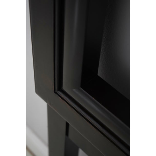 Century Black Painted Queen Size Headboard For Sale In Philadelphia - Image 6 of 10