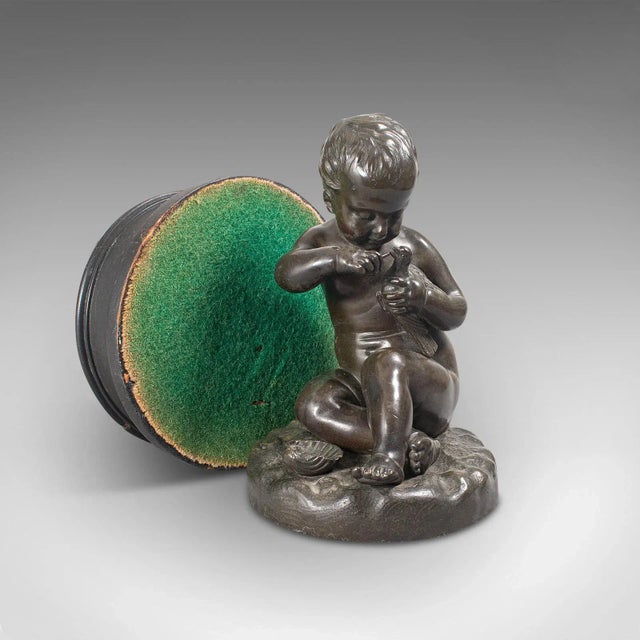 Late 19th Century French Bronze Cherub Putto For Sale - Image 4 of 13