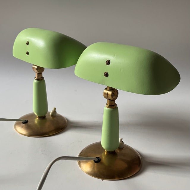 Wood Modernist Model 31866 Table Lamps by Bertil Brisborg for Nordiska Kompaniet, Sweden, 1940s, Set of 2 For Sale - Image 7 of 15