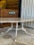 Off-white Modern History Home Custom Round to Oval Extension Dining Table For Sale - Image 8 of 11