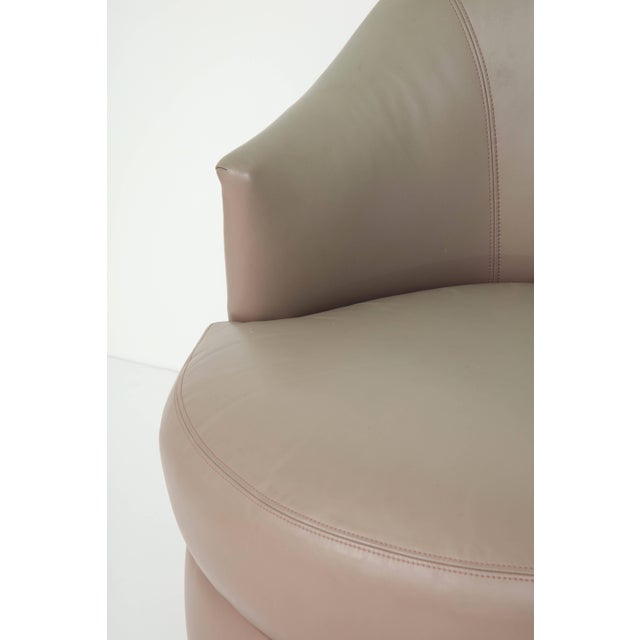 Gray Vintage Gray Ombre Leather Chair by Steve Chase For Sale - Image 8 of 10