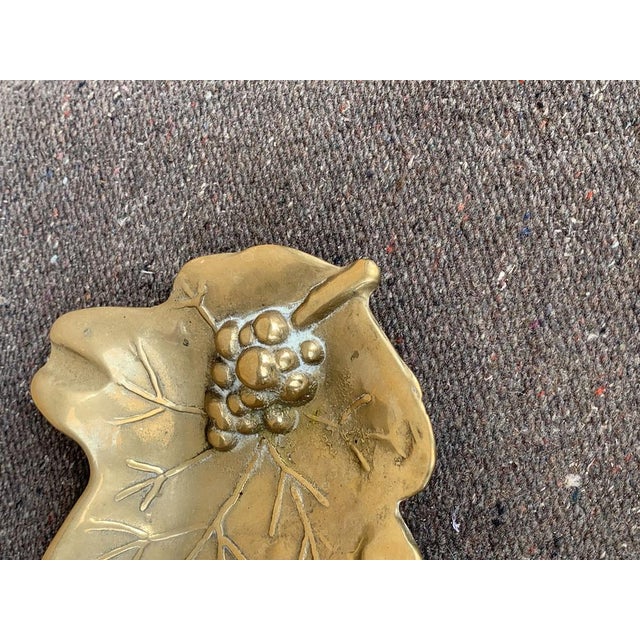 Vintage brass leaf dish trinket holder brass apple ashtray Vintage item from the 1960 s Materials: brass, solid brass This...