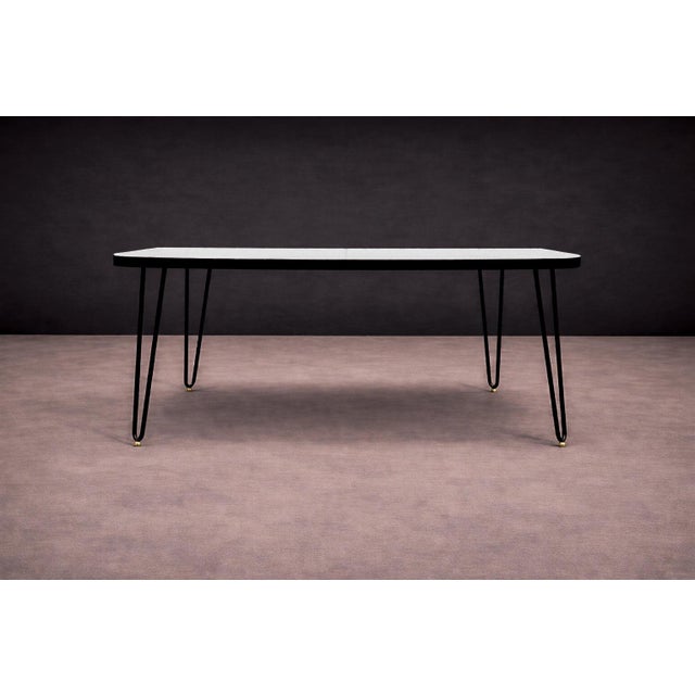 Dining Table in Hardwood and Iron, Att. To Carlo Hauner, 1950s For Sale In New York - Image 6 of 8
