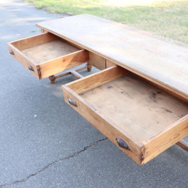 Long Early 20th Century Rustic Dining Table in Oak Wood For Sale - Image 6 of 12
