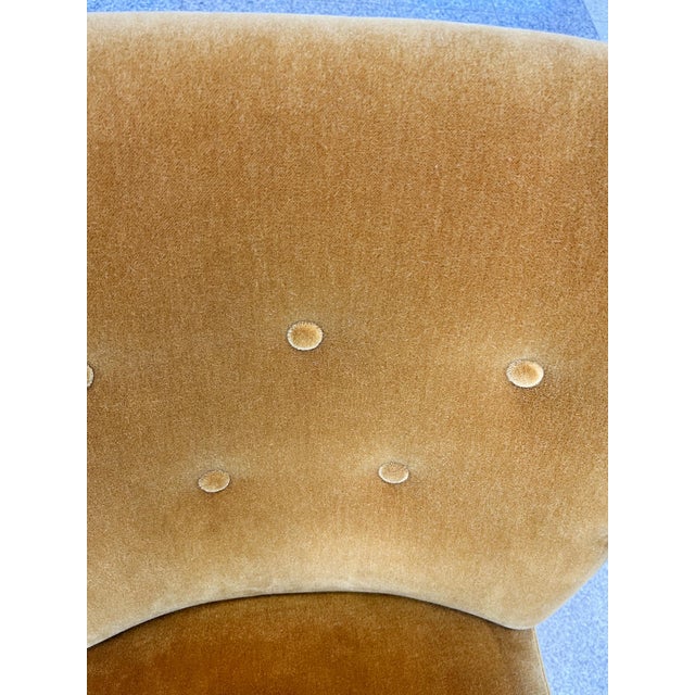 1940s Alfred Christensen Danish Modern Wingback Armchair in Dedar Mohair For Sale - Image 5 of 12