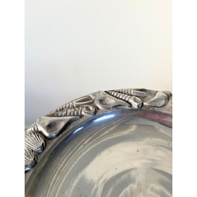 Large Sea Shell Centrepiece Dish in Cast Aluminium, 1980s For Sale - Image 6 of 8