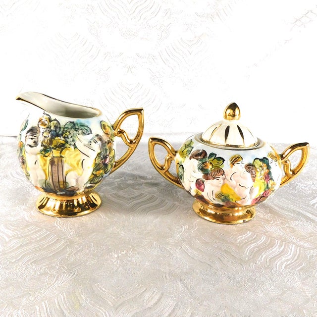 Ceramic 1940s Traditional Capodimonte Tea Set - Thirteen Pieces For Sale - Image 7 of 15