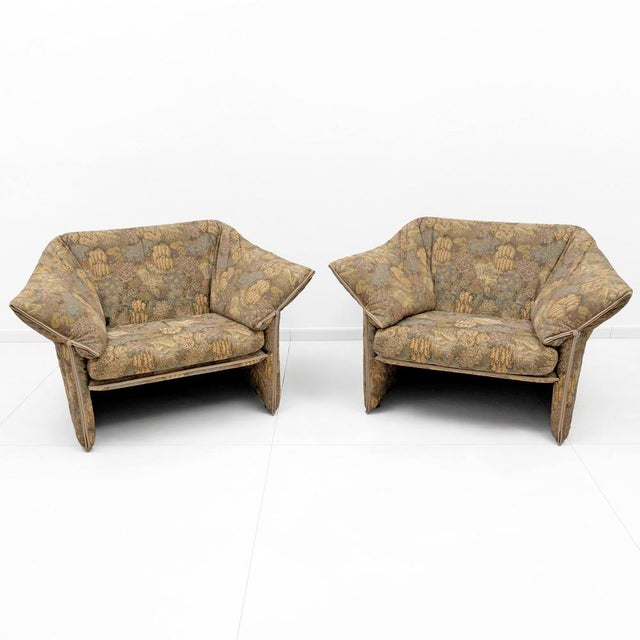 Jacquard Fabric Chairs by Mario Bellini for B&B Italia, 1970, Set of 2 For Sale - Image 11 of 11