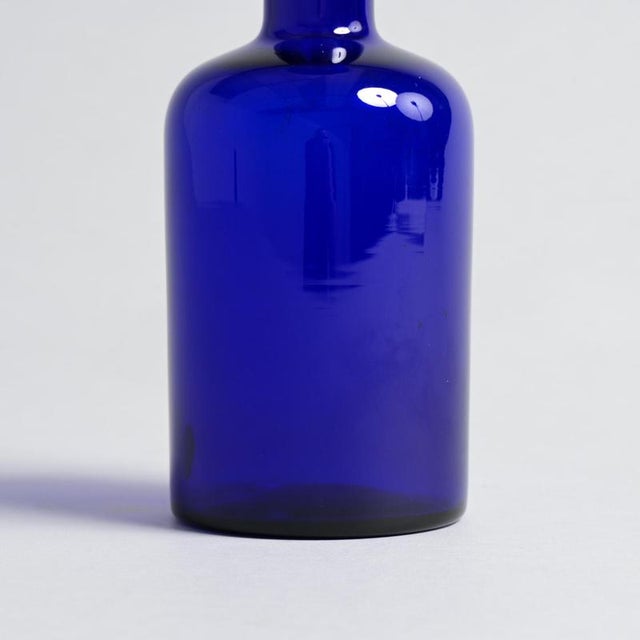 Holmegaard Blue Floor Vase by Otto Brauer for Holmegaard, 1960s For Sale - Image 4 of 8