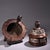 Copper Copper & Silver Dragon Incense Burner, Coiled-Dragon Censer With Elephant Feet For Sale - Image 8 of 10