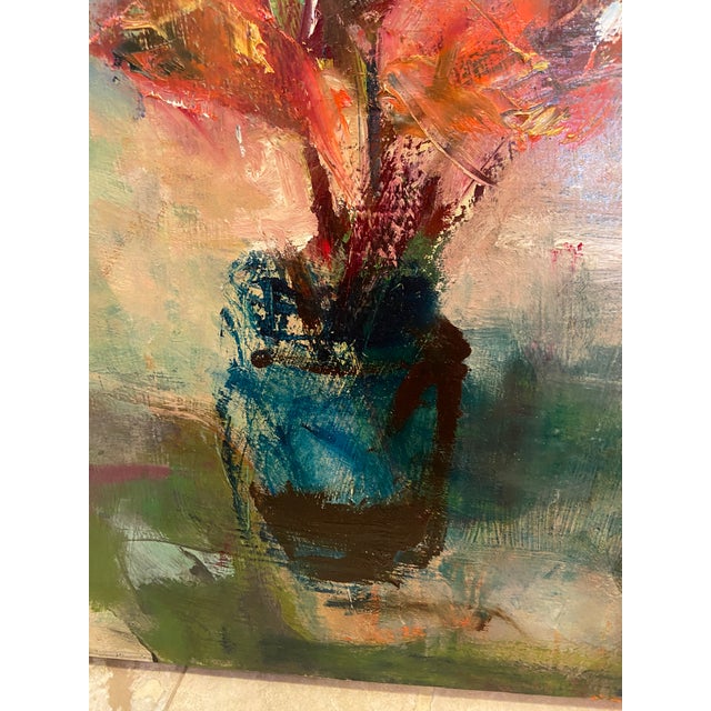 Impressionist Original Oil Painting “Mommy’s Vase” For Sale - Image 3 of 7