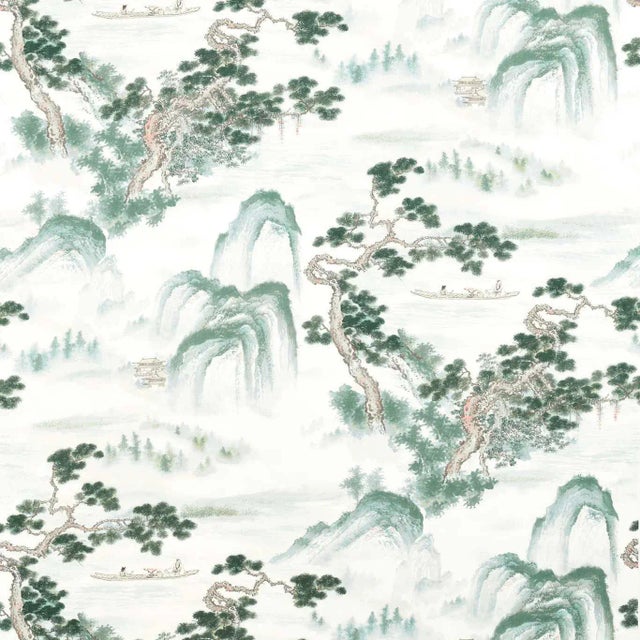 Zoffany Floating Mountains Fabric in Mineral - a Sample For Sale