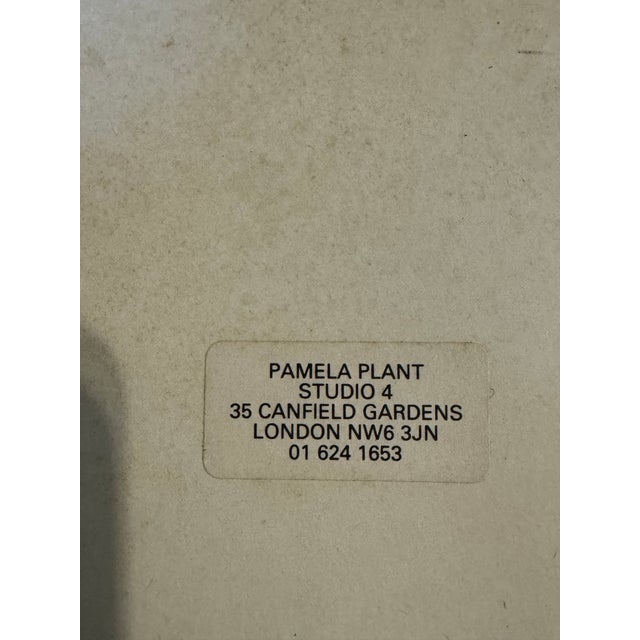 Original mid-20th-century pen-and-watercolor artwork by British artist Pamela Plant, depicting a sunlit Mediterranean...