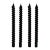 Postmodern Spiral Taper Candles in Midnight Black - Set of 4 For Sale