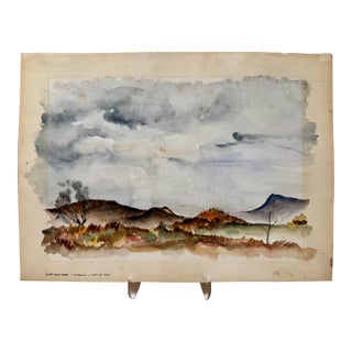 Henry Emil Salloch Original Watercolor on Paper Swift Run Gap Virginia, 1946 For Sale