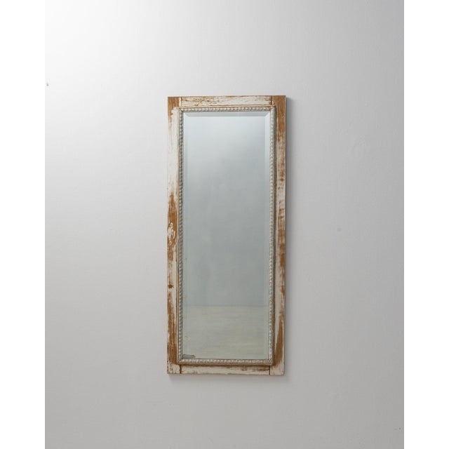 Wood 19th Century France Cream Wood Mirror For Sale - Image 7 of 11