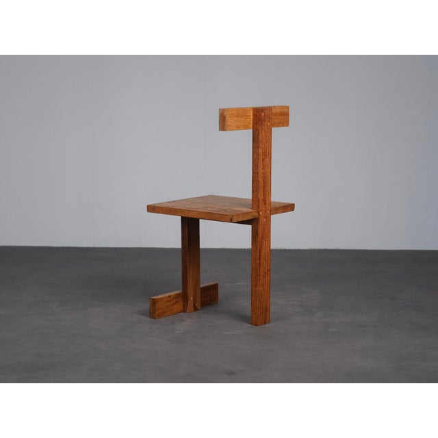 Wood Vintage T-Back Chairs in Oak, 1960s, Set of 2 For Sale - Image 7 of 11