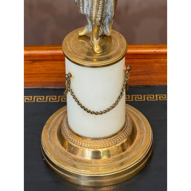 Metal Pair of Regency Gilt Bronze Two-Light Candelabra With Chinoiserie Figures For Sale - Image 7 of 15