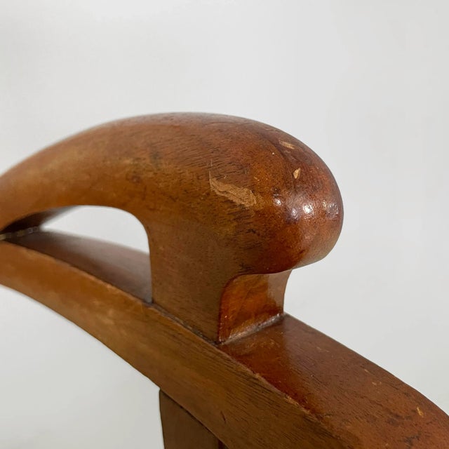 Italian Art Nouveau Style Bench in Fabric and Wood with Decoration, 1930s For Sale - Image 14 of 18