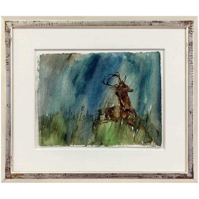 Leonard Baskin, Rare Leonard Baskin Watercolor Seasons Song: Deer Illus. Ted Hughes Poem, 1980 For Sale In Miami - Image 6 of 6