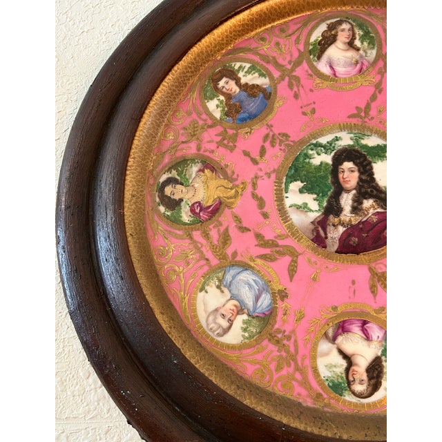 Traditional Antique Porcelain Plaque of Louis Ixv and Mistresses by Sevres. For Sale - Image 3 of 8