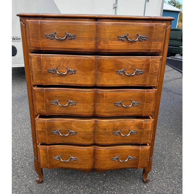 1970s Vintage French Provincial Highboy Dresser/Chest For Sale - Image 10 of 11