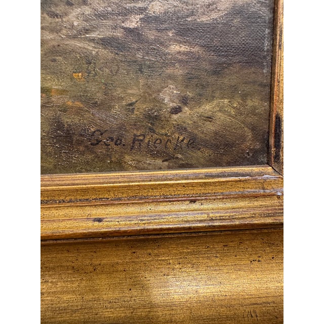 American 19th Century American Oil on Canvas Sheep For Sale - Image 3 of 11