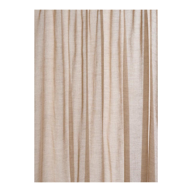 SAMPLE - Schumacher Summit Sheer Fabric In Sandstone For Sale