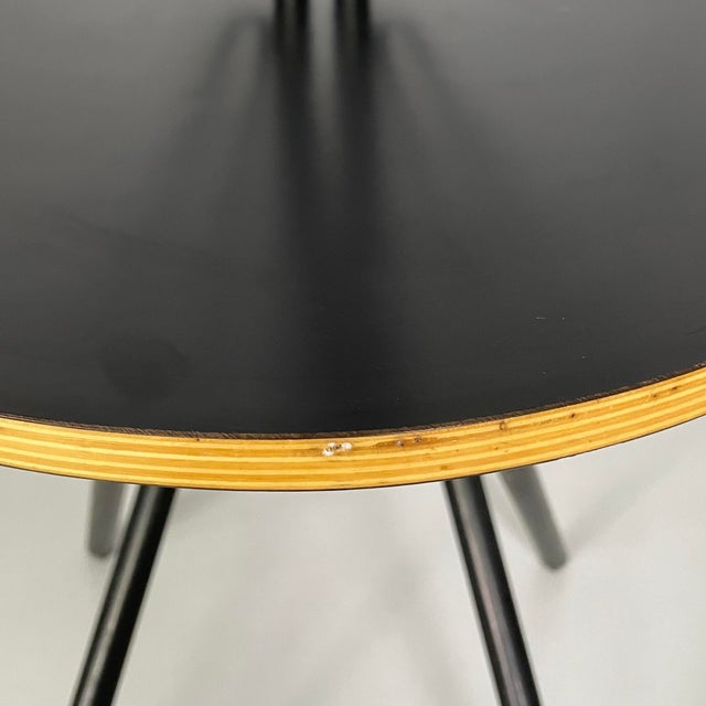 Italian Modern Black Wood and Metal Folding Chair, 1980s For Sale - Image 12 of 18