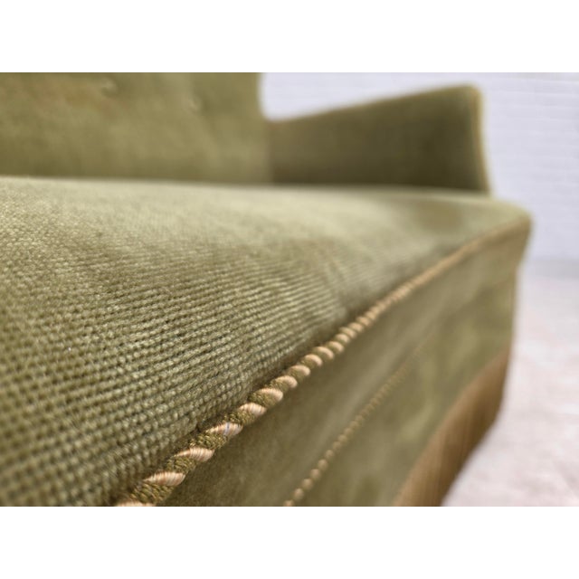 Danish 2-Seater Sofa in Light Green Furniture Velour, 1970s For Sale - Image 4 of 18