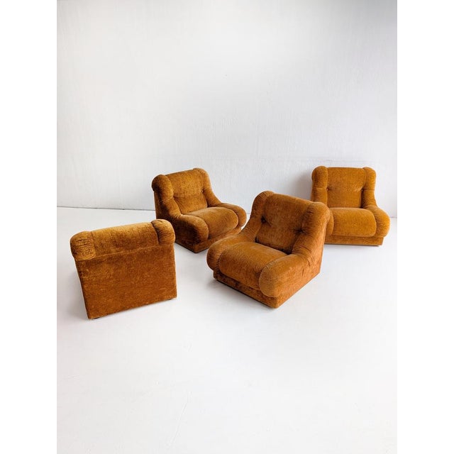 Italian Modular Lounge Chairs, 1970s, Set of 4 For Sale - Image 4 of 6