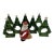 Vintage Ceramic Christmas Tree and 1 Santa Napkin Holders - Set of 8 For Sale