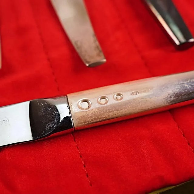 925 Silver Cutlery from Cleto Munari, Set of 6 For Sale - Image 10 of 17