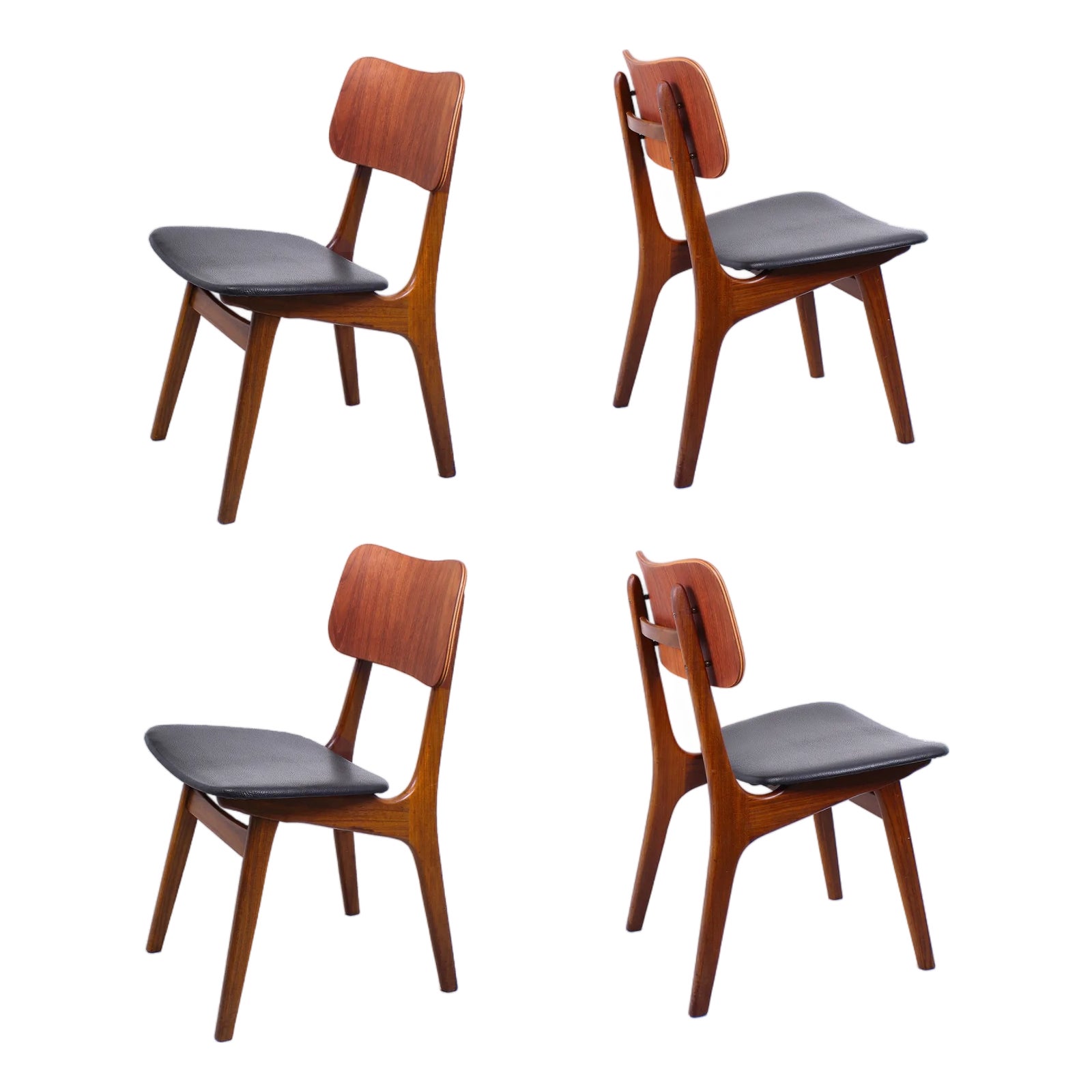 Teak Dining Chairs by Ib Kofod-Larsen, Denmark, 1950s, Set of 4