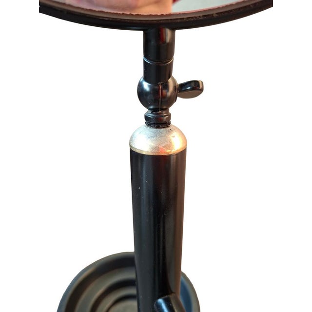 Modern Black Metal Valet Stand with Mirror and Pocket Tray, 1990 For Sale - Image 10 of 13