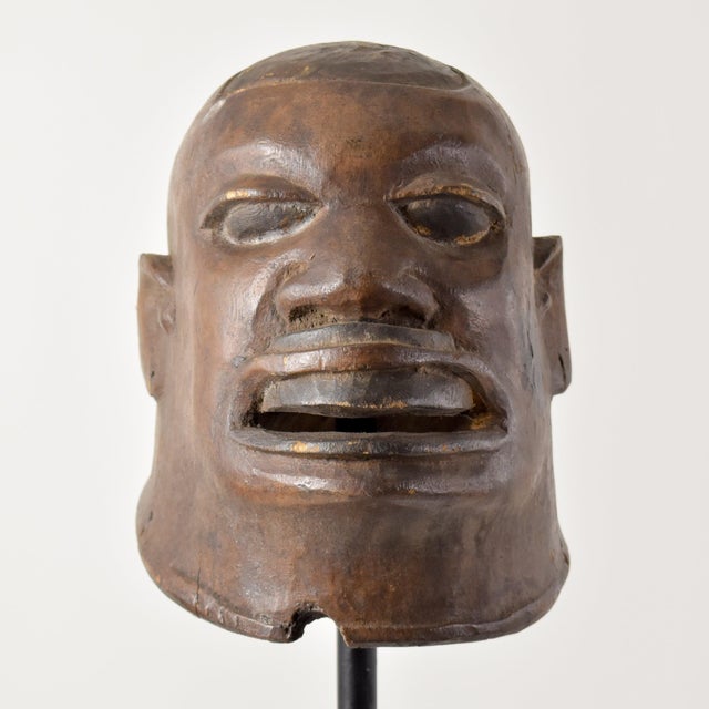 Early 20th Century Makonde Wood Carved Helmet Mask Tanzania For Sale In Denver - Image 6 of 9