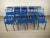 Blue Metal Dining Chairs, Set of 14 For Sale - Image 4 of 18