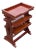 Vintage Hand Carved Tray Top Storage Shelf For Sale