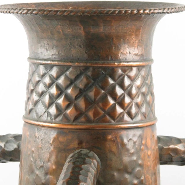 Metal Important Italian Copper Baluster Urn Vase For Sale - Image 7 of 11