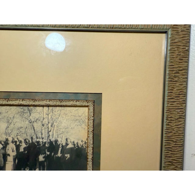 Black Antique Original 19th Century Framed Indian Dual Tiger Hunt Sepia Photographs For Sale - Image 8 of 13