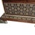 Brown Vintage Large Wood Box Micro Mosaic Inlaid Marquetry With Blue Velvet 17 X 7 X 4.5 For Sale - Image 8 of 17