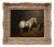 Théodore Fort, White Horse in the Stable, 19th Century, Oil on Canvas, Framed For Sale