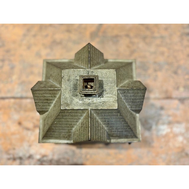 Antique Cast Iron Home Savings Bank With Original Coin Boxes and Lock For Sale - Image 9 of 10