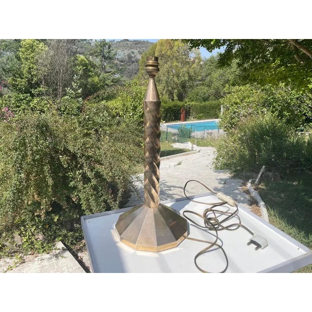 This lamp is a beautiful Art Deco style lamp, it is made of Brass. It was made in the 1940s in France, and is in good...