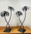 Mid-Century Wrought Iron Palm Trees Candle Holders - a Set For Sale - Image 10 of 11